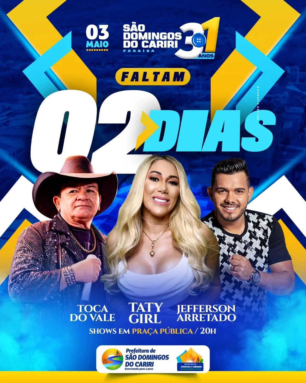 São Domingos do Cariri vive a expectativa para comemorar 31 anos de emancipação política com grande festa