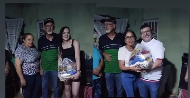 Vereador Cícero Roberto prestigia comemoração do Dia das Mães no Sítio Bredos, e oferece brindes e cestas básicas. Confira