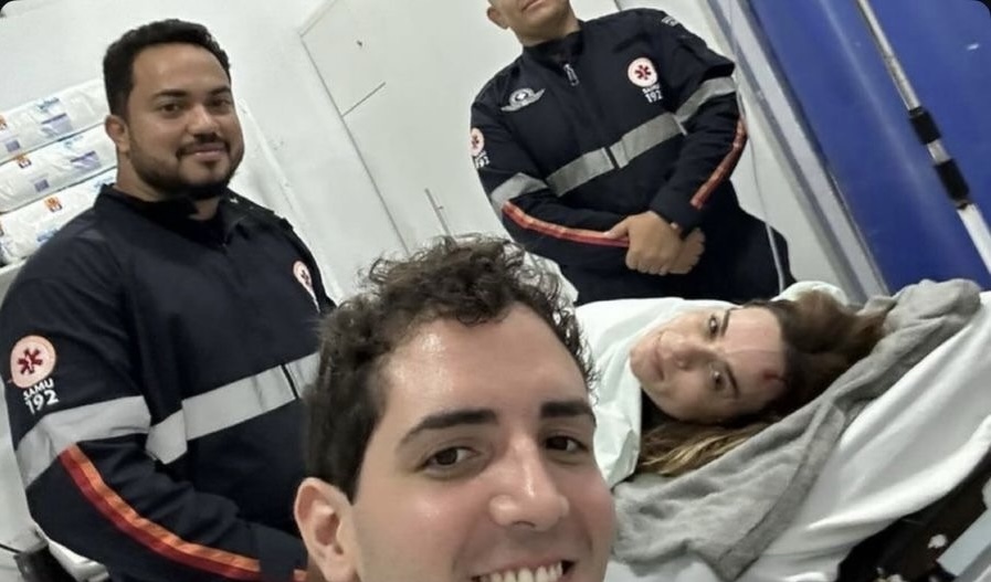 Daniella se acidenta em casa, é atendida no Trauma, mas passa bem