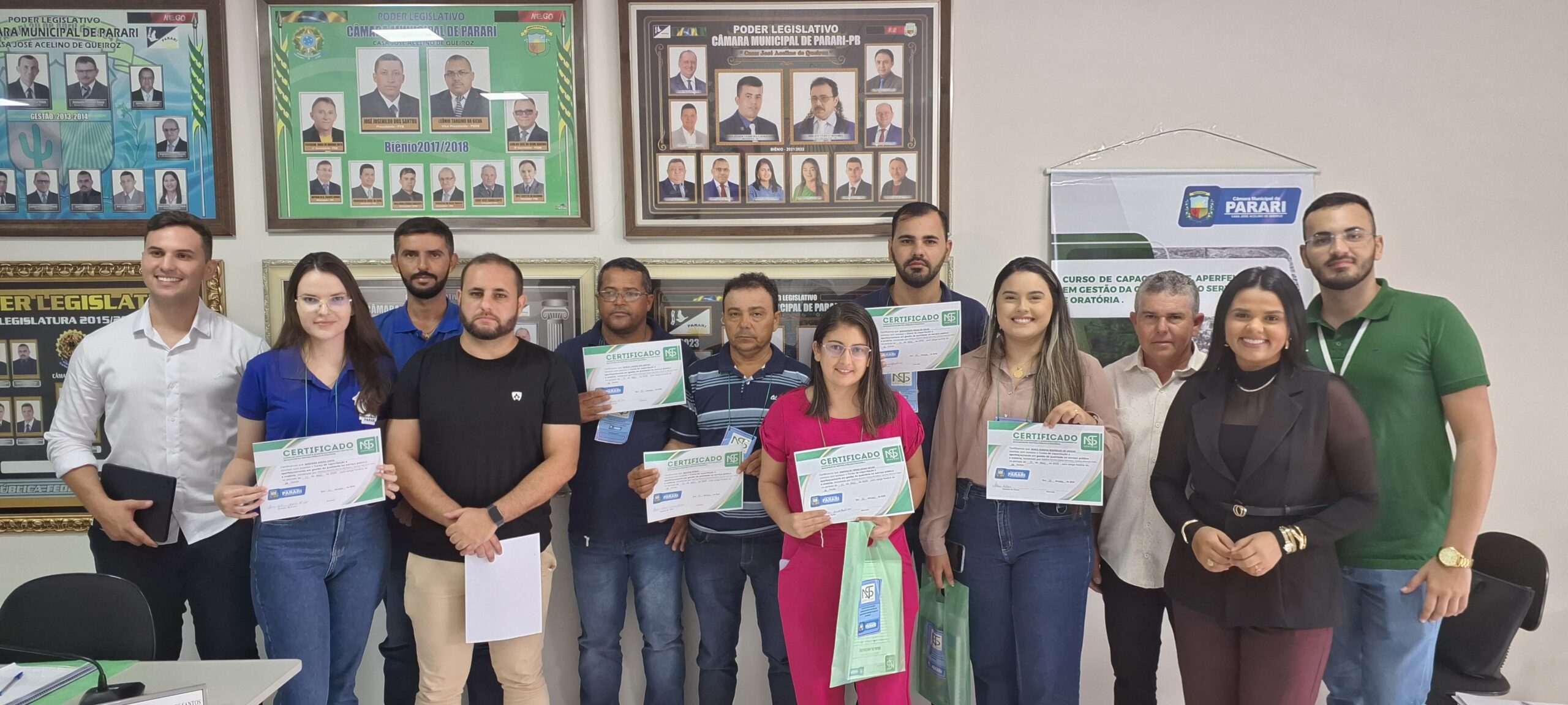 Câmara Municipal de Parari promove curso de capacitação em oratória para vereadores e funcionários