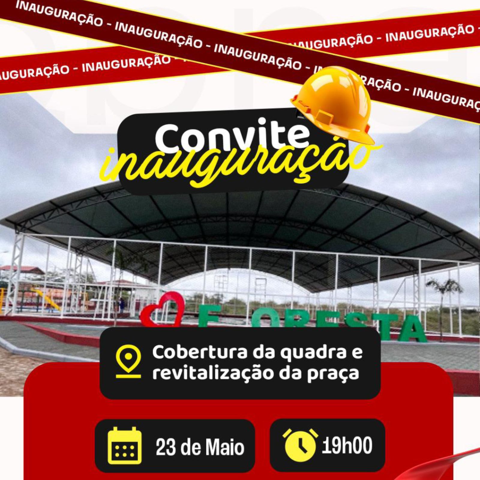 Prefeitura de Barra de São Miguel entrega quadra coberta e praça revitalizada no distrito de Floresta; inauguração marca início das festividades locais