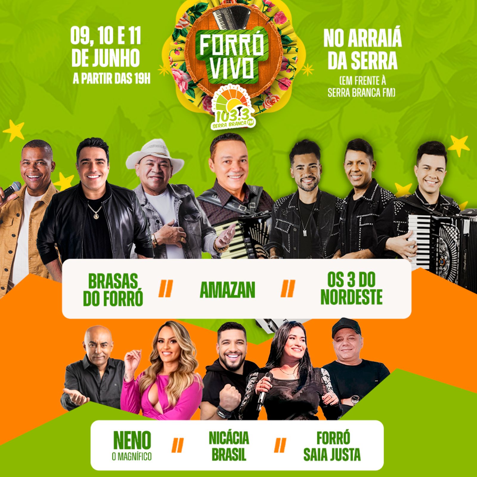 Sanfonas vão cantar: confira a programação do Forró Vivo 2025 em Serra Branca