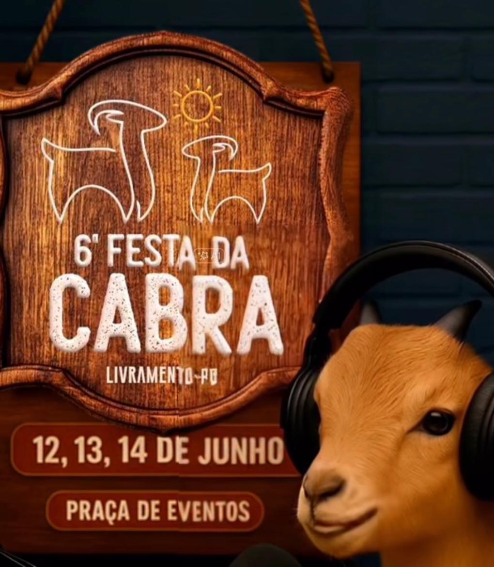Prefeitura de Livramento confirma 6ª Festa da Cabra para os dias 12 a 14 de junho
