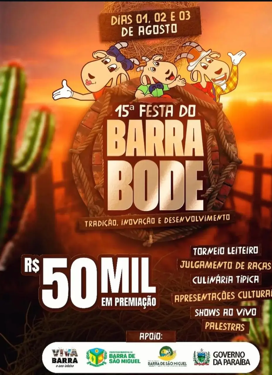 Prefeito João Paulo França anuncia maior premiação da história do Barra Bode: R$ 50 mil em prêmios