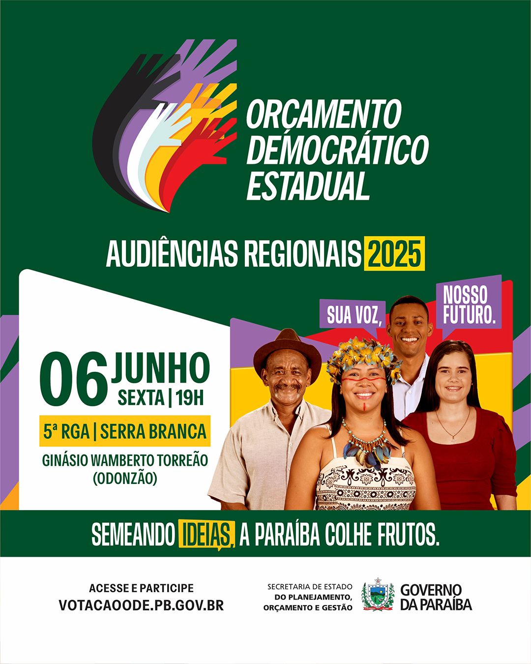 Ana Paula e Cajó Menezes convidam monteirenses para participar do Orçamento Democrático 2025