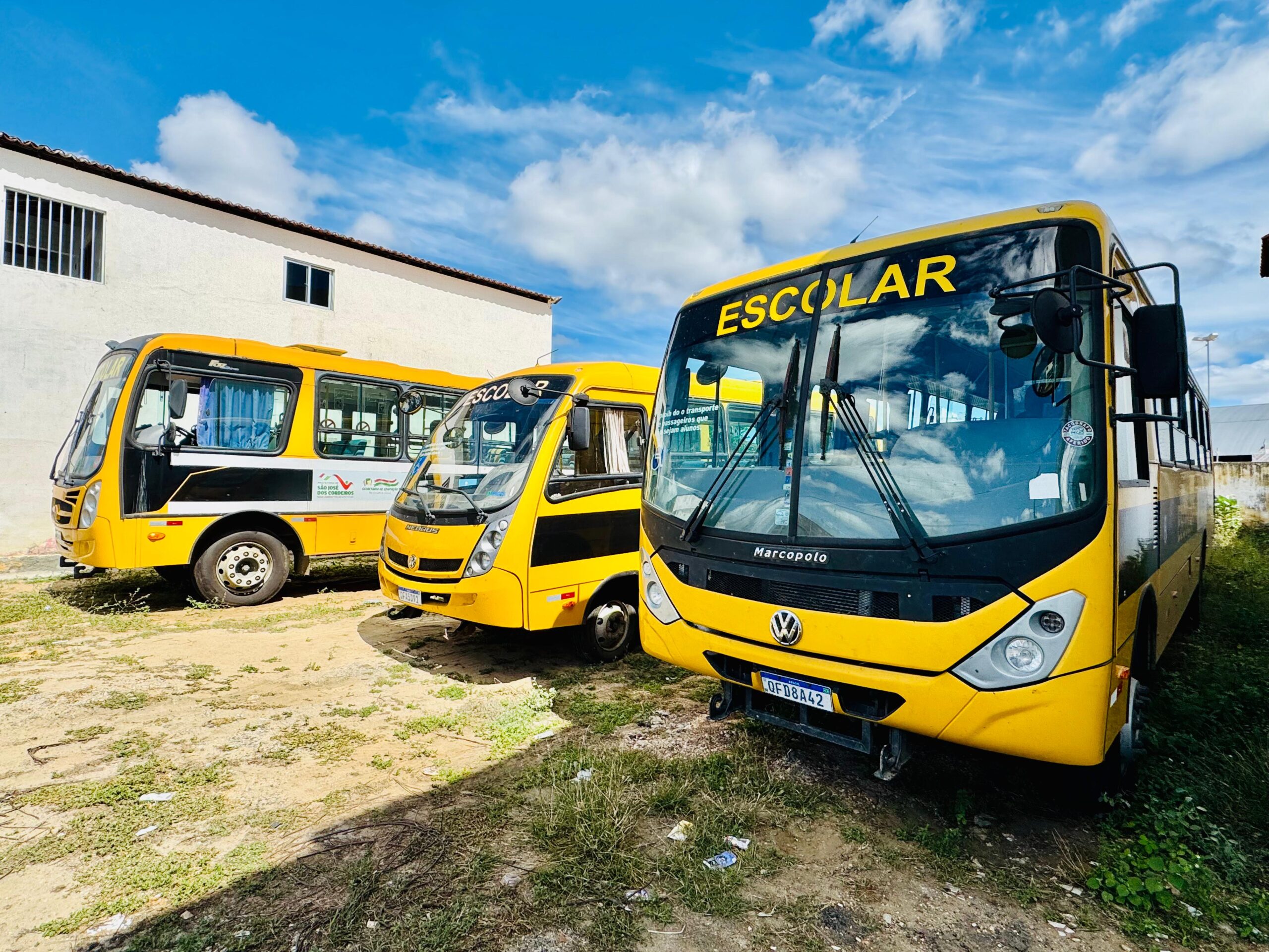 Frota de ônibus escolares de São José dos Cordeiros é aprovada após rígida fiscalização de órgãos responsáveis