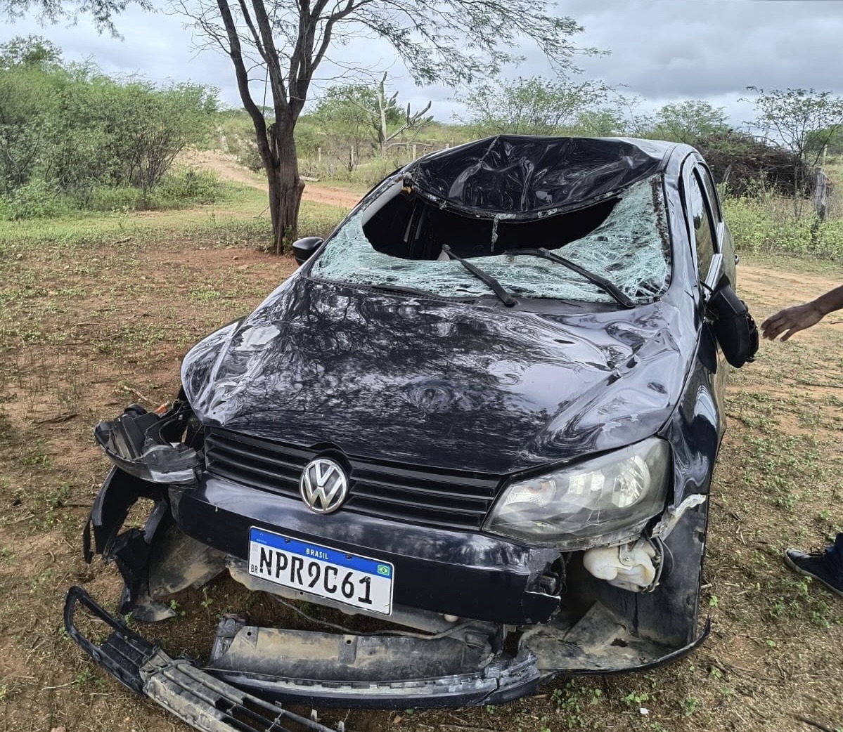 EXCLUSIVO: Veículo colide com animal solto entre São José dos Cordeiros e Livramento
