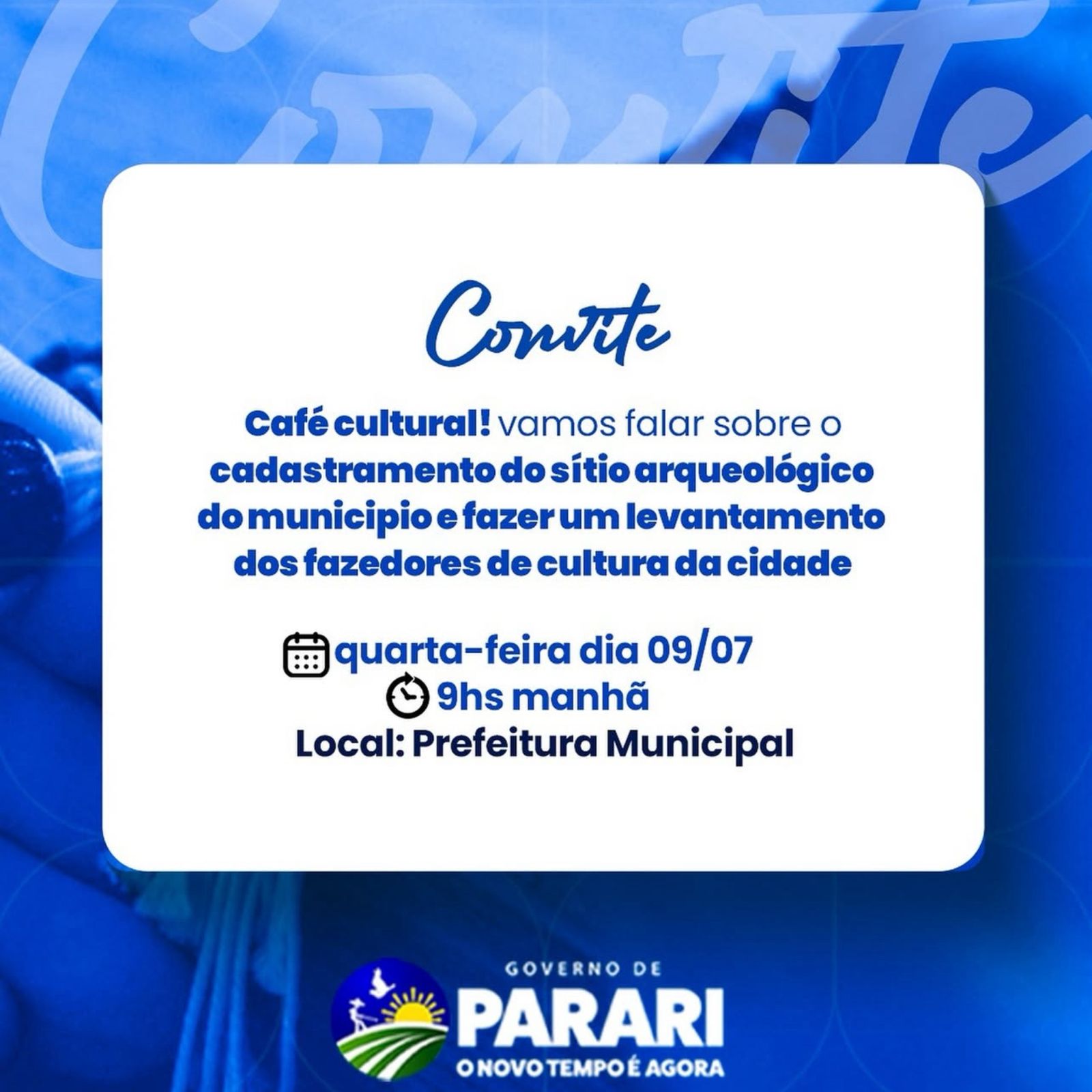 Parari realiza Café Cultural com foco no sítio arqueológico e mapeamento dos fazedores de cultura