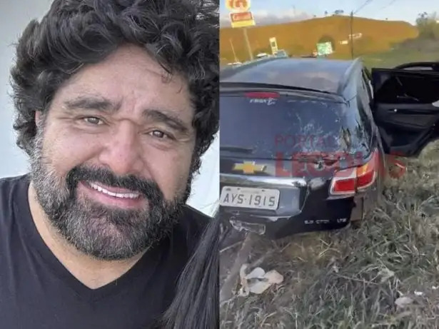Fabiano, dupla de César Menotti, sofre acidente e capota carro