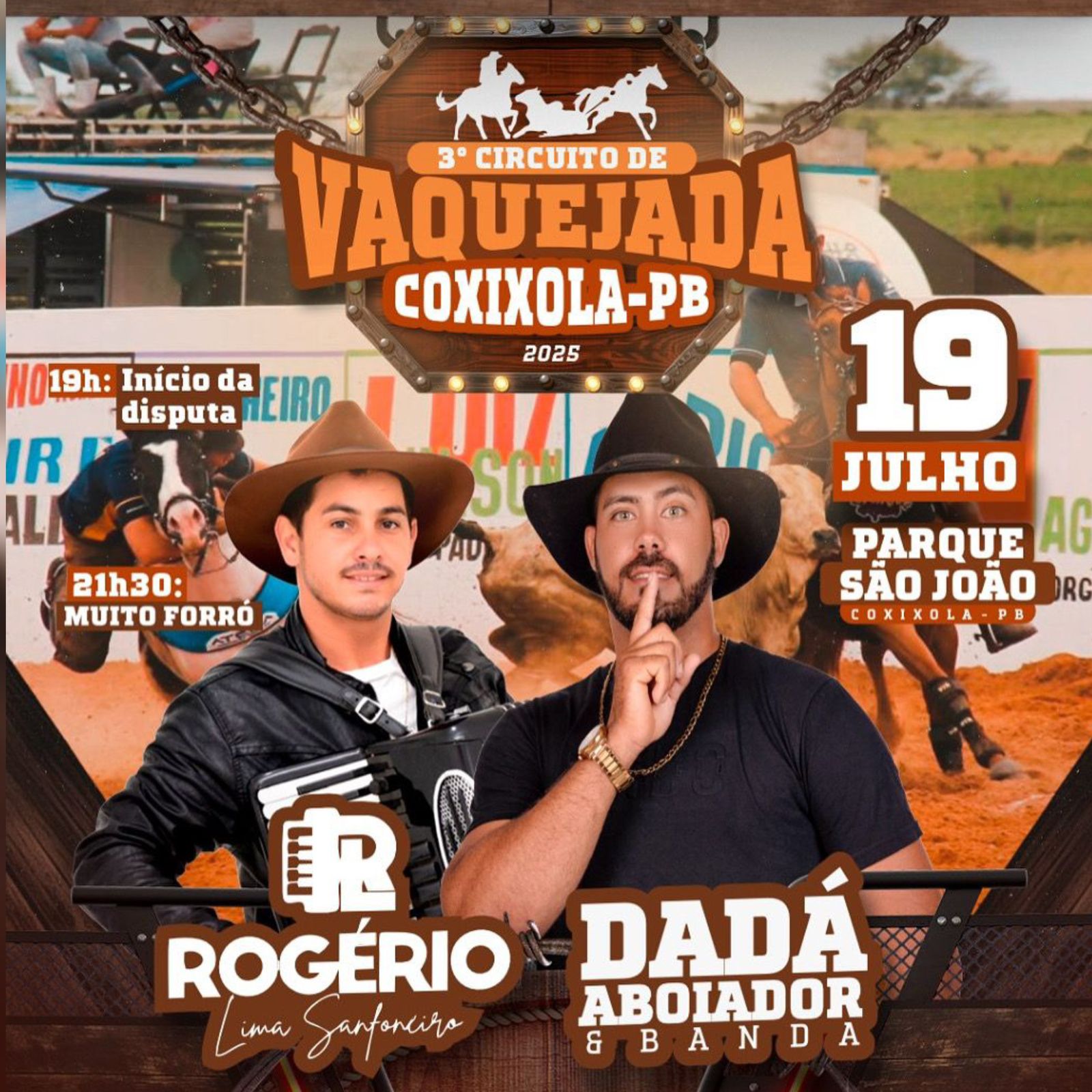 Com apoio da Prefeitura Municipal, Coxixola sedia grande final do 3º Circuito de Vaquejada neste sábado