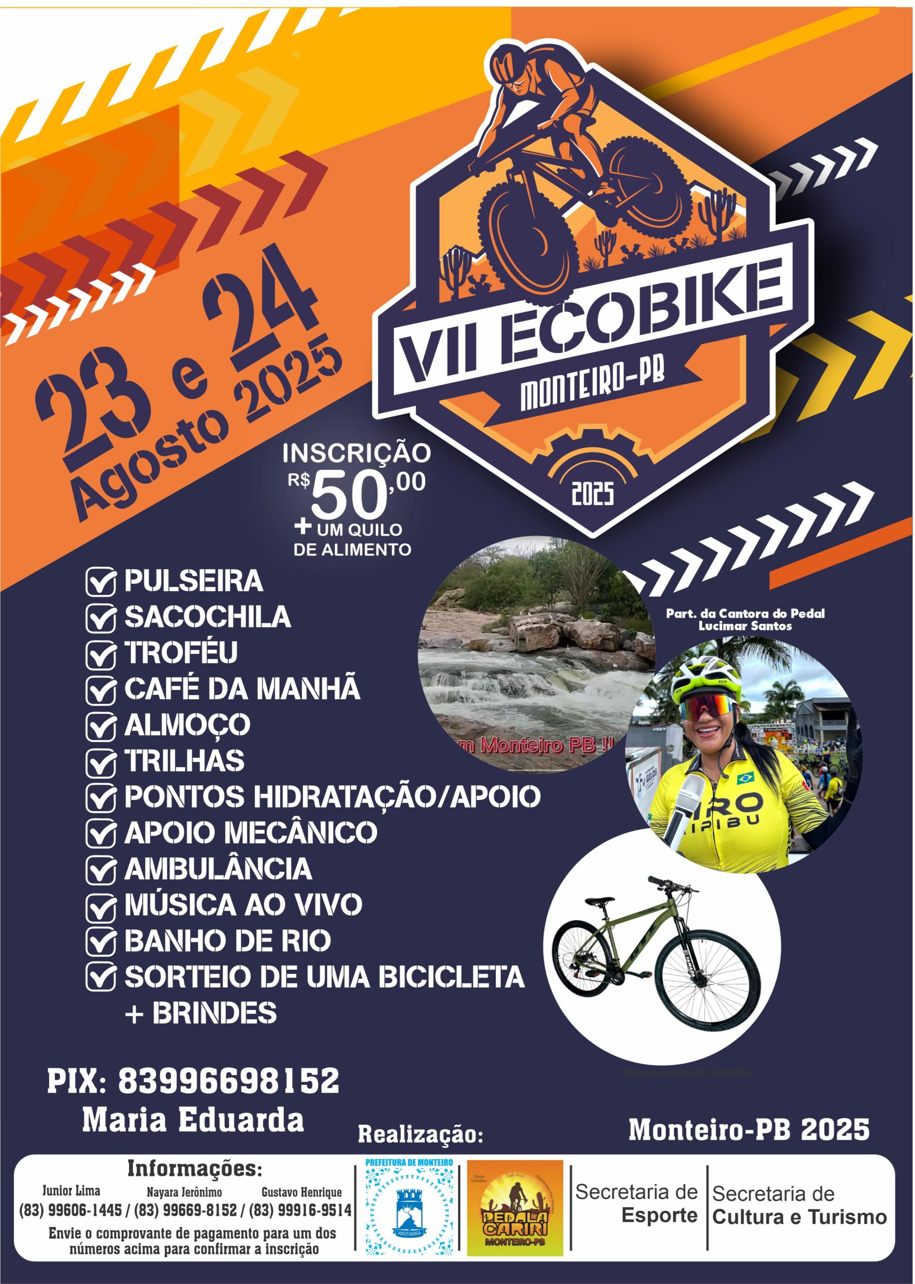 Monteiro se prepara para receber o VII ECOBIKE, um dos maiores eventos de ciclismo e ecoturismo do Cariri